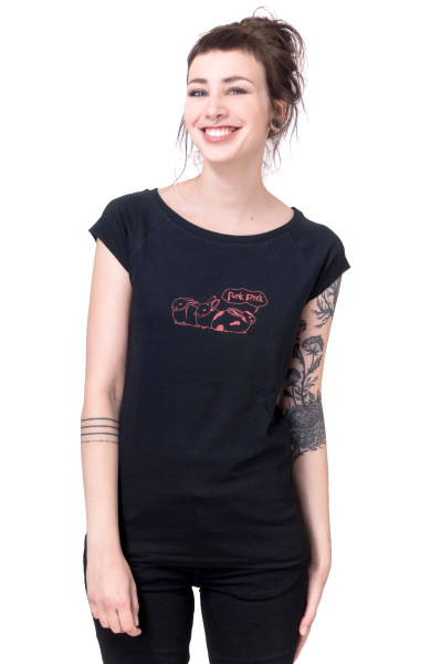 Bio- & Fairtrade-Frauenshirt PunkRock, schwarz