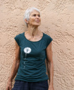 Bio- & Fairtrade-Frauenshirt Pusteblume, dunkelgrün S