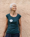 Bio- & Fairtrade-Frauenshirt Pusteblume, dunkelgrün L