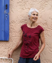 Frauenshirt Schilf weinrot S