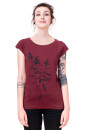 Frauenshirt Schilf weinrot S