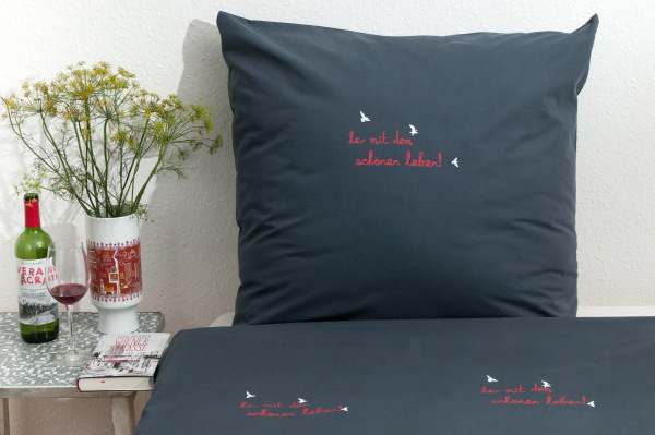 Kissenbezug her mit... anthrazit 80*80