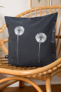 Kissenbezug Pusteblume anthrazit 40*40