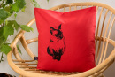 Kissenbezug Katze rot 40*40