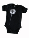 Bio-Babybody Pusteblume, schwarz 6-12 Monate (Gr. 66-76)