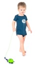 Bio-Babybody Pusteblume, petrol S (0-3 Monate)
