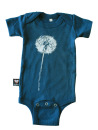 Bio-Babybody Pusteblume, petrol S (0-3 Monate)