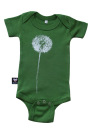 Bio-Babybody Pusteblume, grün M (3-6 Monate)