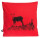 Bio-Kissenbezug Hirsche rot 40x40 cm