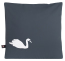 Bio-Kissenbezug Schwan anthrazit 40*40 cm