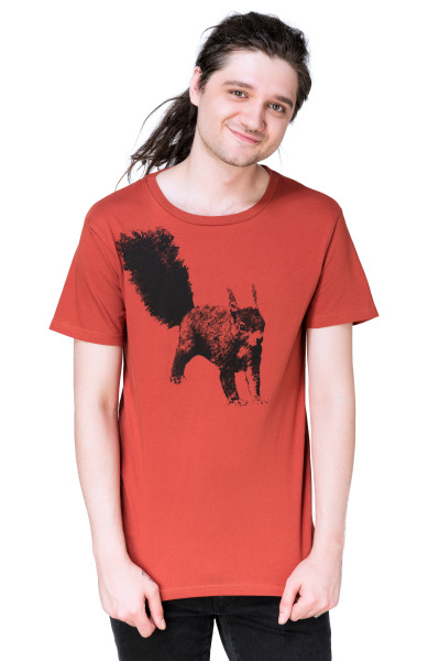 Bio- & Fairtrade-Männershirt Eichhörnchen, foxy L