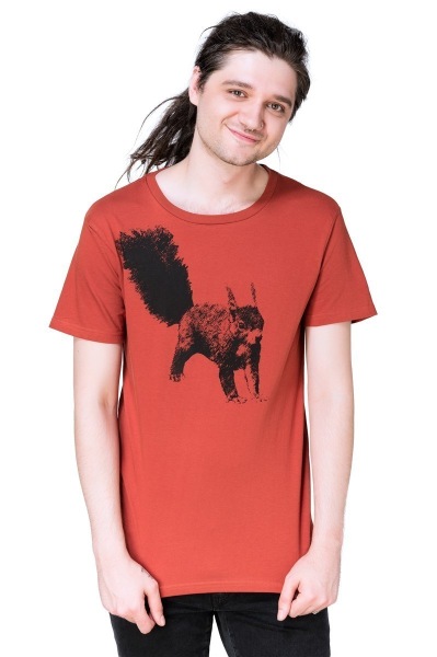 Bio- & Fairtrade-Männershirt Eichhörnchen, foxy M