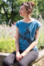 Bio- & Fairtrade-Frauenshirt Buntspecht, denim S