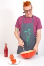 Bio- & Fair-Trade-Schürze Dill handgewebt, grau