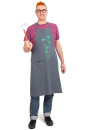 Bio- & Fair-Trade-Schürze Dill handgewebt, grau