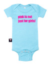 Babybody pink is not just for girls! hellblau 0-3 Monate (Gr. 53-60)