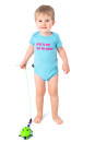 Babybody pink is not just for girls! hellblau 6-12 Monate...