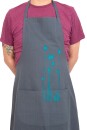 Bio- & Fair-Trade-Schürze Distel handgewebt, grau