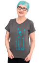 Frauen T-Shirt Kenia Distel dunkelgrau M