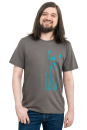 Männershirt Kenia Distel dunkelgrau