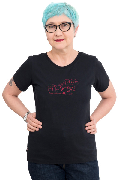 Frauen T-Shirt Kenia PunkRock schwarz