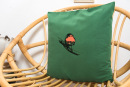 Kissenbezug Rotkehlchen grün 40*40