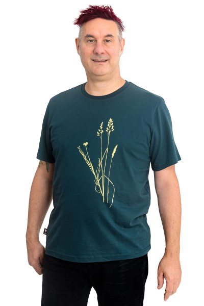 Männershirt Kenia Fair Trade Naturwiese, dunkelgrün XL