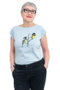 Frauen Raglan-Shirt Kenia Kohlmeisen hellgrau