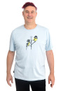 Männershirt Kenia Fair Trade Kohlmeise, hellgrau XL