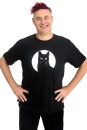 Männershirt Kenia Fair Trade Schwarzer Kater schwarz M