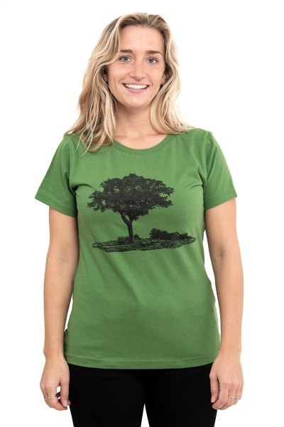 Frauen T-Shirt Kenia Baum im Oderbruch leaf green