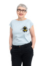 Frauenshirt Kenia Raglan-Ärmel Erdhummel, hellgrau XL