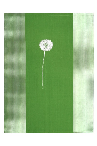 Bio&Fair-Trade Geschirrtuch Pusteblume, leaf green
