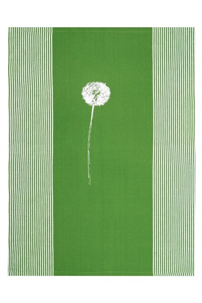 Handgewebtes Geschirrtuch Pusteblume leaf green