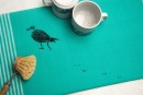 Bio&Fair-Trade Geschirrtuch Möwe türkis