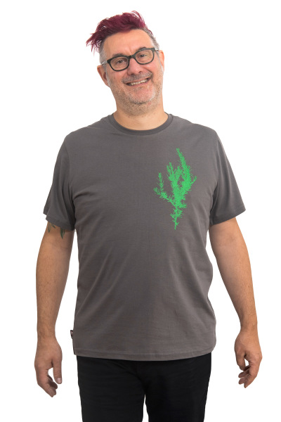 Männershirt Kenia Fair Trade Rosmarin, dunkelgrau