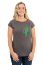 Frauen Raglan-Shirt Kenia Rosmarin dunkelgrau