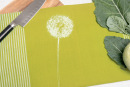 Handgewebtes Geschirrtuch Pusteblume hellgrün