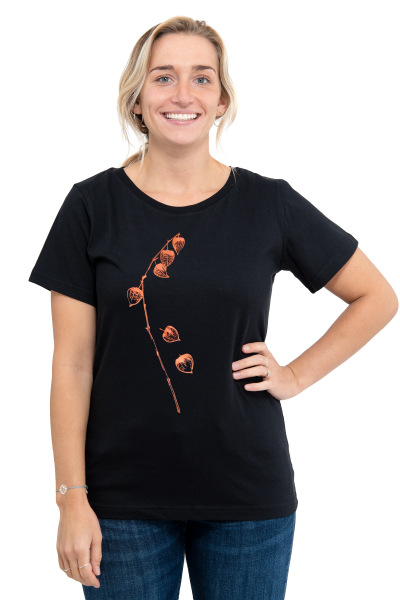 Frauen T-Shirt Kenia Physalis schwarz