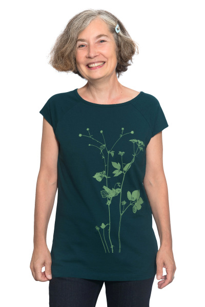 Frauenshirt Lovely Unkraut, dunkelgrün S