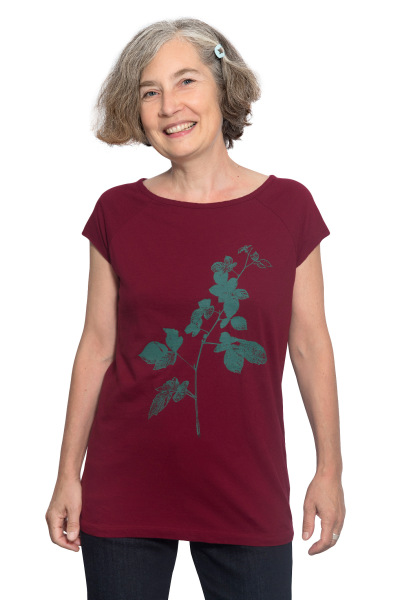 Frauenshirt Brombeere weinrot L