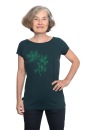 Frauenshirt Kenia Fair Trade Raglan Kastanie, dunkelgrün L