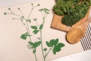 Handgewebtes Geschirrtuch Lovely Unkraut natur