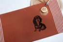 Handgewebtes Geschirrtuch Dackel foxy