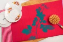 Handgewebtes Geschirrtuch Brombeere rot