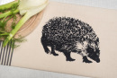 Handgewebtes Geschirrtuch Igel natur