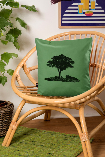 Kissenbezug Baum im Oderbruch grün 40*40