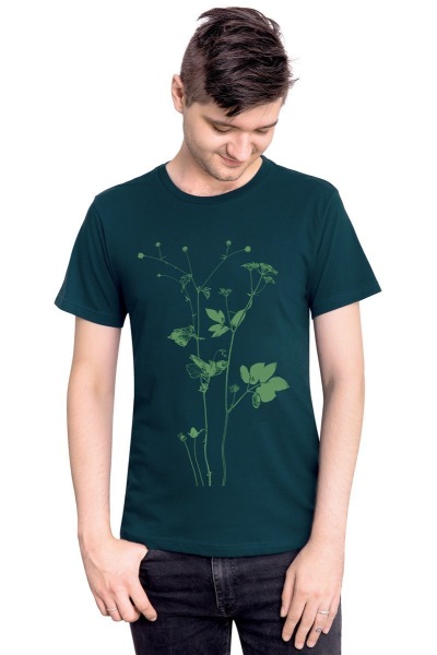 Männershirt Lovely Unkraut dunkelgrün