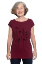 Frauenshirt Schmetterlingswiese, ruby