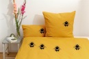 Bio-Bettwäsche Erdhummel, curry 135*200 & 80*40 cm